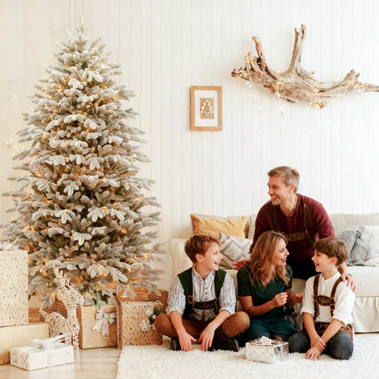 Winterzauber Drehbaum Flock